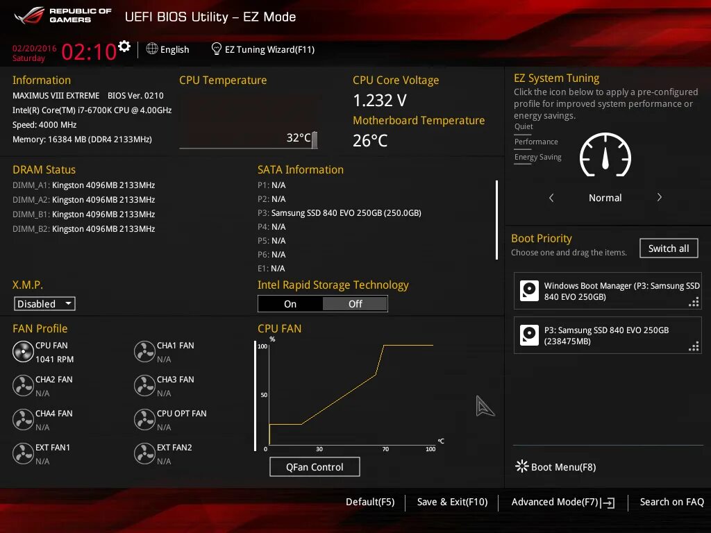 Uefi bios utility ez mode настройка