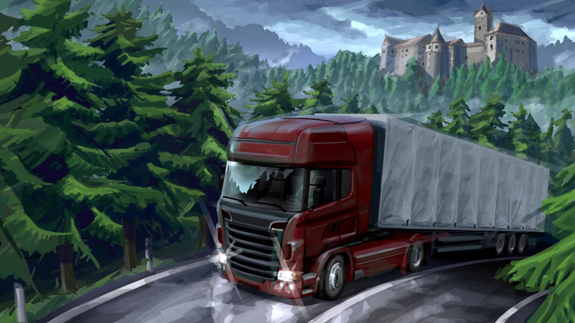 Евро трак 2 арт. Дальнобойщики Truck Simulator. Грузовики для етс 2. Евро трак симулятор 2 дальнобойщики. Ets2mp