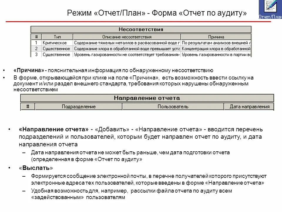 О направлении отчета. Режим отчета. Отчет о несоответствии аудит. Форма отчета по несоответствию. Report формы