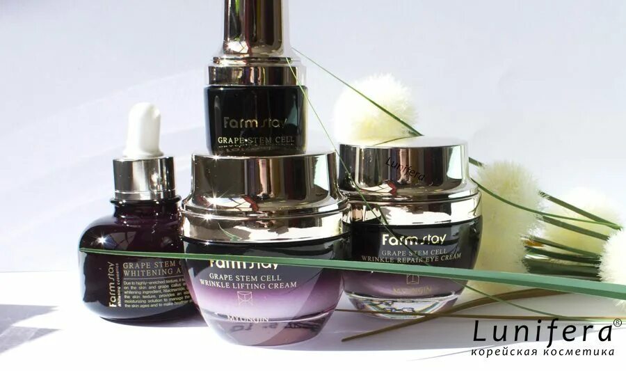 Купить косметику farms. Farmstay grape Stem Cell Skin Care 3 Set. Стволовые клетки в косметике. Farmstay корейская косметика стволовые клетки. Grape Stem Cell Whitening ample.