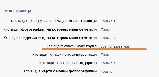 Кто видит основную информацию моей страницы. Кто видит основную информацию моей страницы что это значит ВК. Кто видит список моих групп. Проверить в каких группах состоит пользователь. Кто видит информацию моей страницы