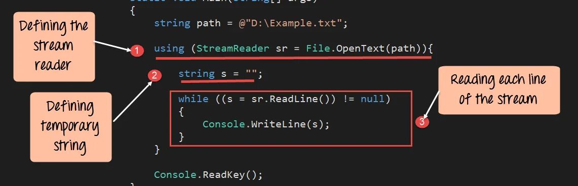 Use stream. Streamreader c#. что такое stream в c#. filestream c# пример. stream reader c#.