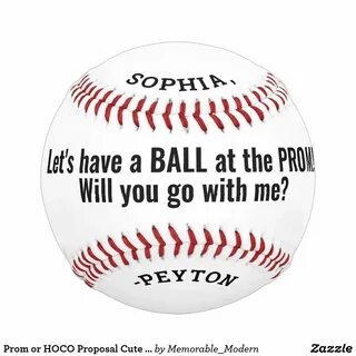 Prom or HOCO Proposal Cute Funny Promposal Idea Baseball Cute Homecoming Pr...