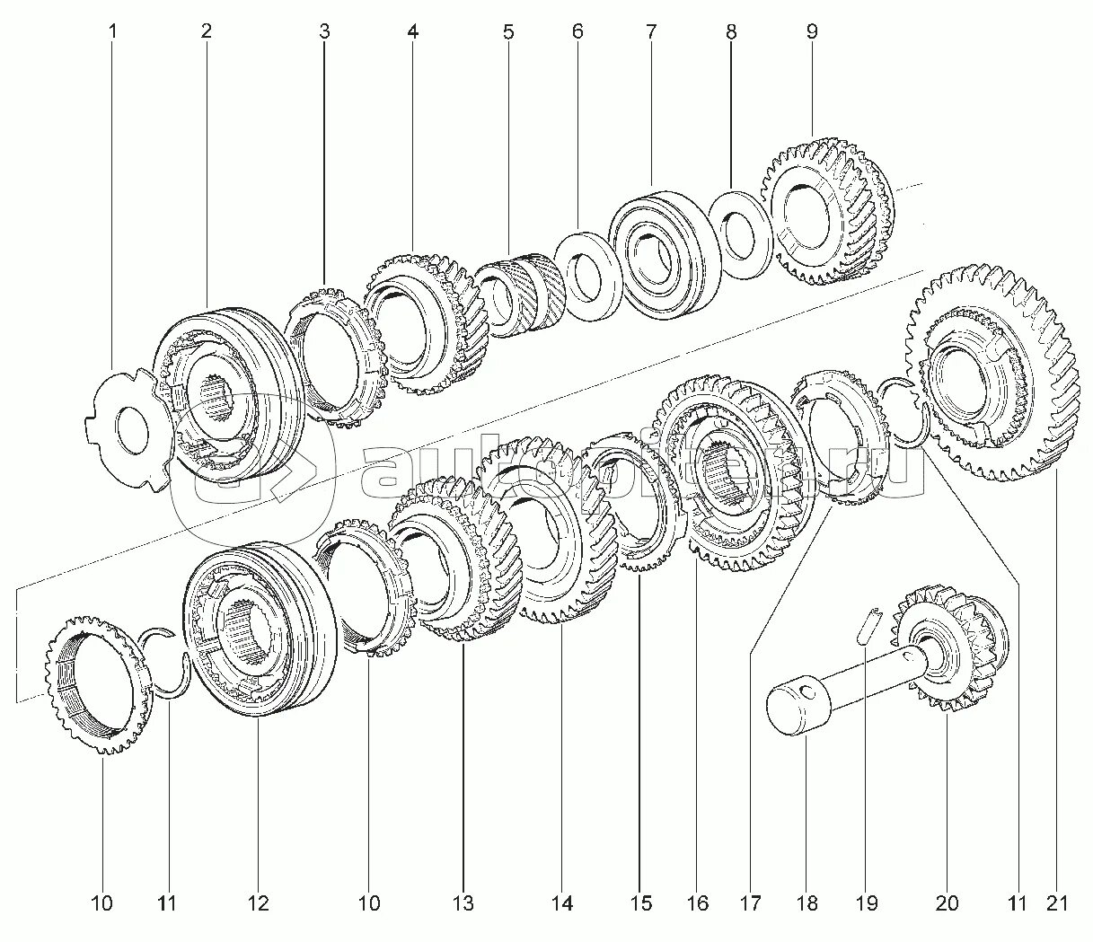 Купить Ось промежуточная шестерни заднего хода Granta 21810-1701092-00 Автоваз ц