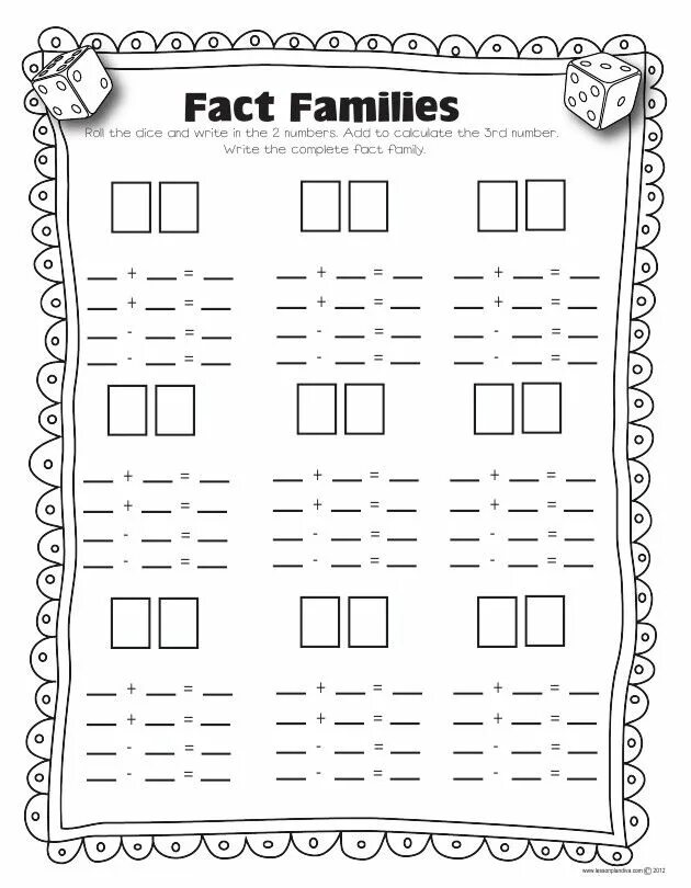 Fact families. Number games Lesson Plan. Numbers games Lesson Plan 3 Grade. Roll the dice game for Grade 2.