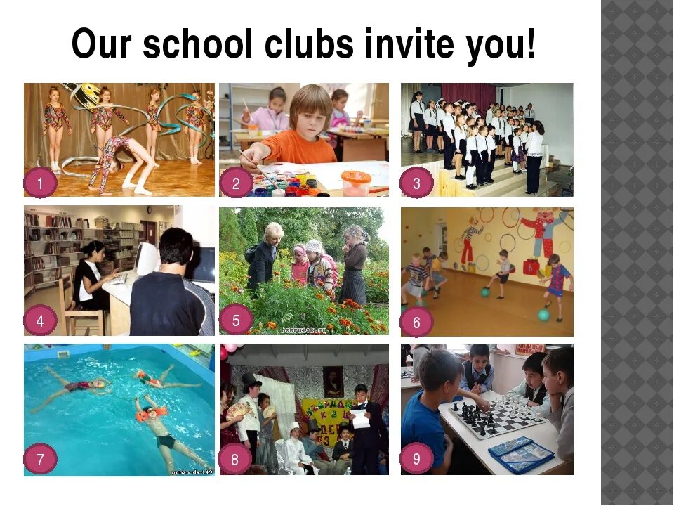 Activities in and out of school. Школьные клубы на английском. школьные клубы по интересам. school clubs. презентация school clubs.