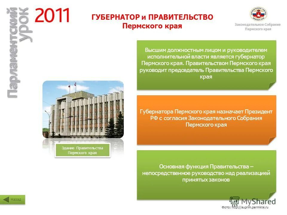 органы законодательной власти пермского края