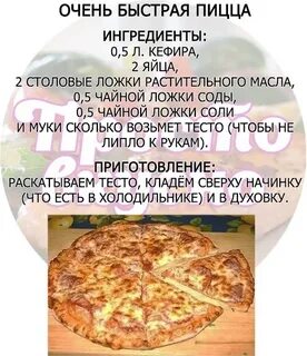 Быстрая пицца в духовке рецепт на кефире