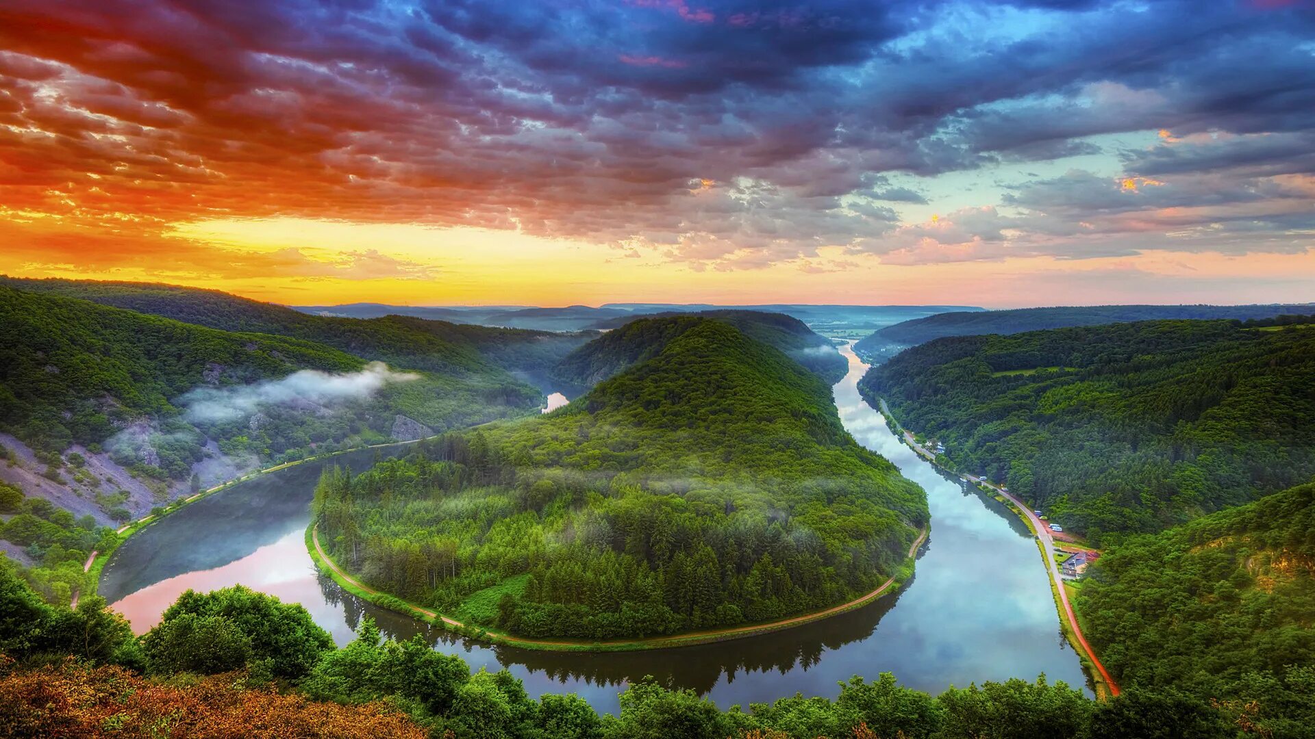 Где всего прекрасней на земле. Красивая река. Прекрасная природа. Удивительные пейзажи. Природа с высоты.