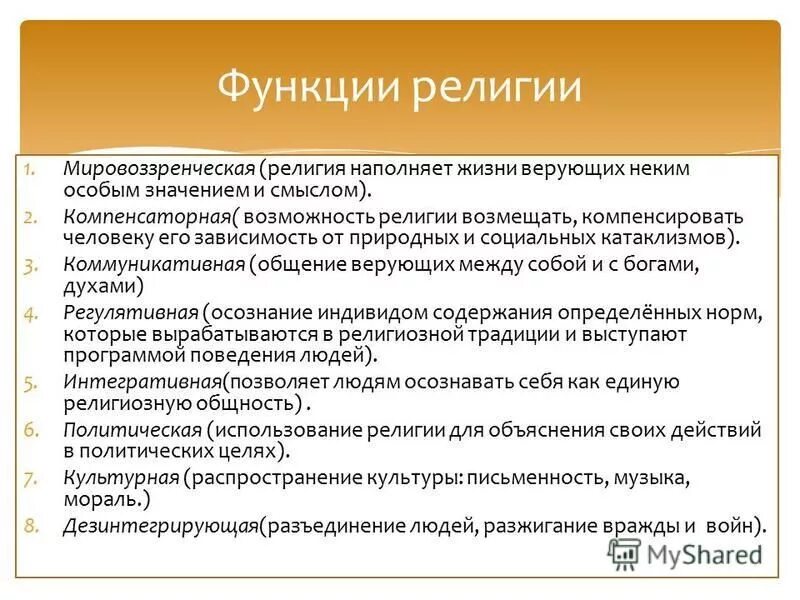 Функции религии в жизни человека и общества. Основные функции религии. Современные функции религии. Политическая функция религии. Компенсирующая функция религии.