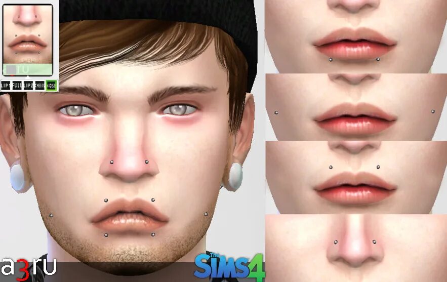Симс 4 пирсинг губы. Sims 4 piercing. пирсинг симс 4 сет.