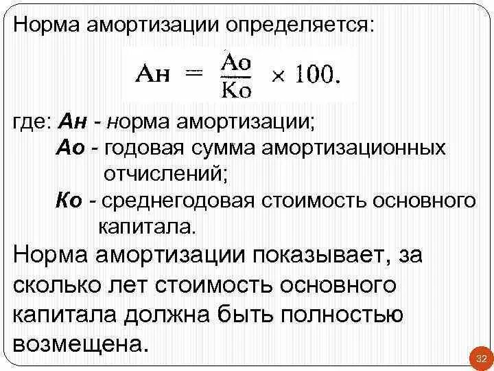 Годовая норма амортизации равна. Амортизация формула норма амортизации. Годовая норма амортизационных отчислений. Среднегодовая норма амортизации. Средневзвешенная норма амортизации.