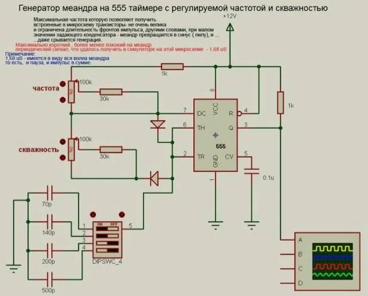Генератор секундных импульсов схема 5.6 Генераторы импульсов.