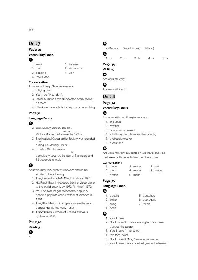 Test unit 1 vocabulary