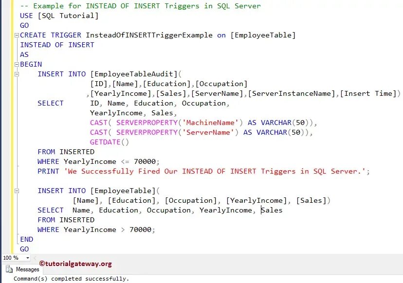 Trigger update. Триггеры SQL. Создание триггеров в SQL. Триггер instead of SQL. Триггер instead of SQL Server примеры.