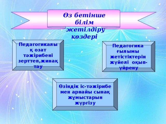 Білім сапасын арттыру. Портфолио өзіндік білім көтеру.