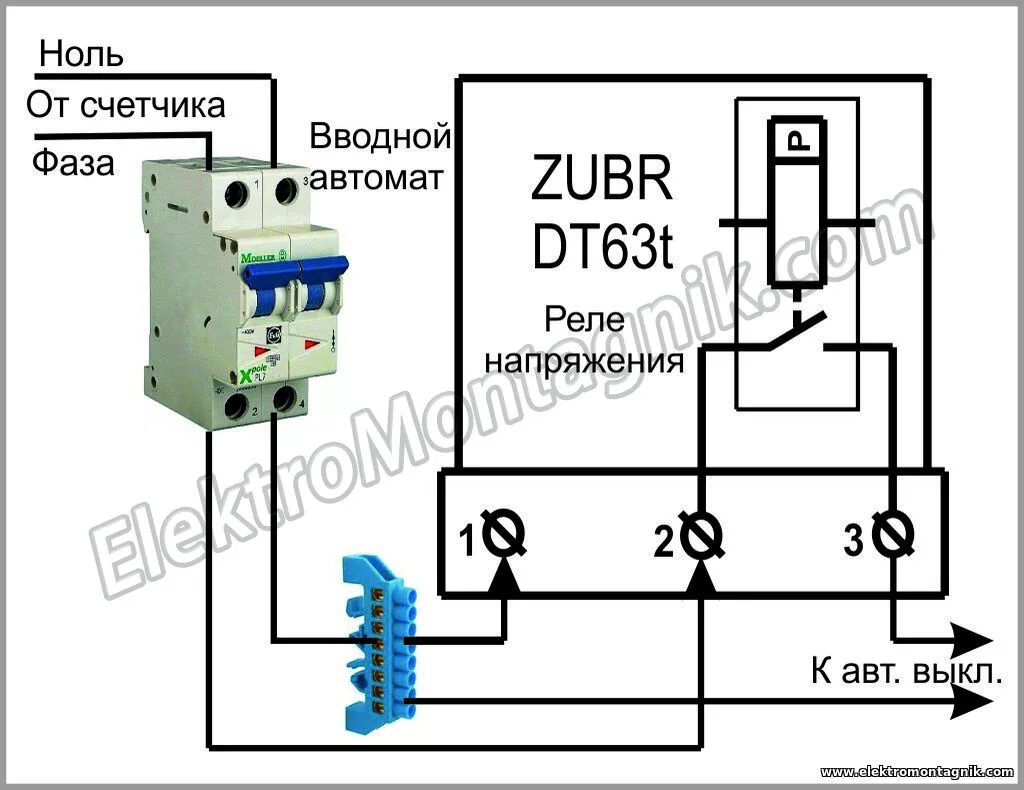Реле напряжения с контролем тока DigiTOP VA-50
