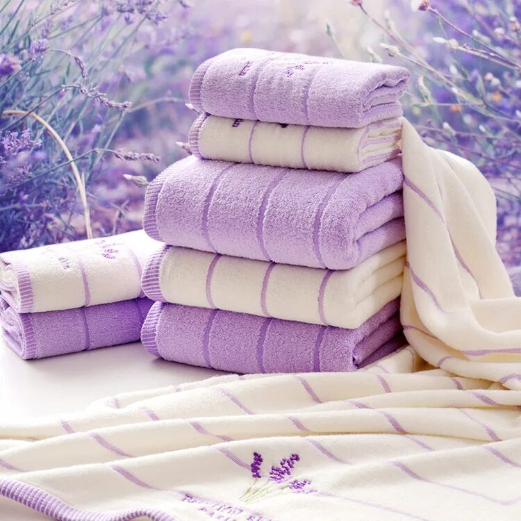 Полотенце Lavender Purple 70*140 (p). Полотенце Sikel Havlu. Банное полотенце. Набор банных полотенец.