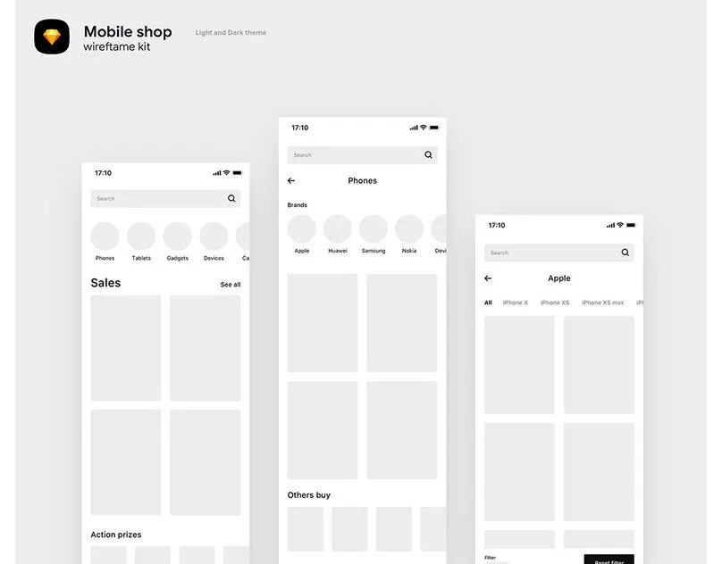 Mobile shop am. Wireframe магазина. Filter wireframes Kit. UI Kit wireframe mobili shop. Wireframes shopping.