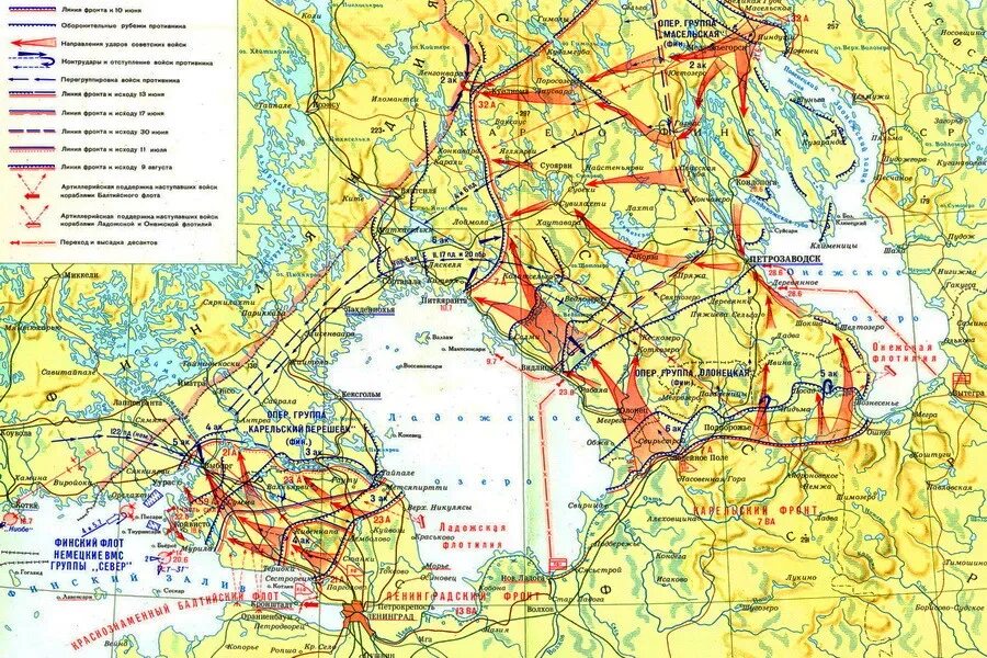 Военная карта 1941 1945. Выборгско-Петрозаводская операция карта. Линия карельского фронта 1941. Линия фронта на Карельском перешейке 1941. Выборгско-Петрозаводская наступательная операция.