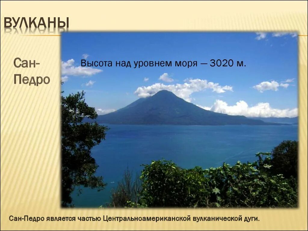 Наибольшая высота над уровнем моря вулкан. Вулкан сан педро координаты. высота вулкана сан педро. презентация вулкана сан педро. вулкан сан педро на карте.