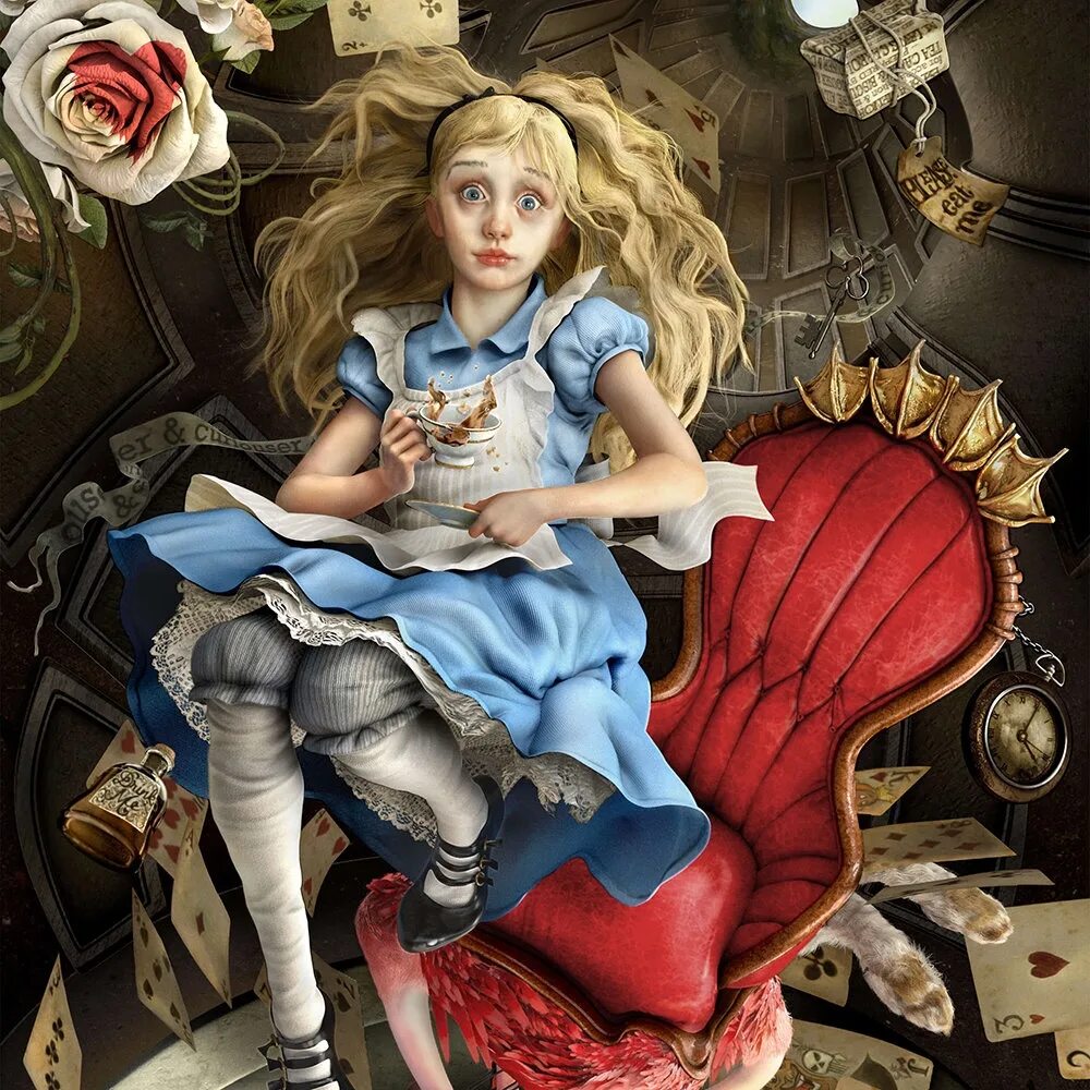 алиса в стране художник. книжная иллюстрация. хизер тойрер алиса. художник ирина петелина. алиса в стране художник.