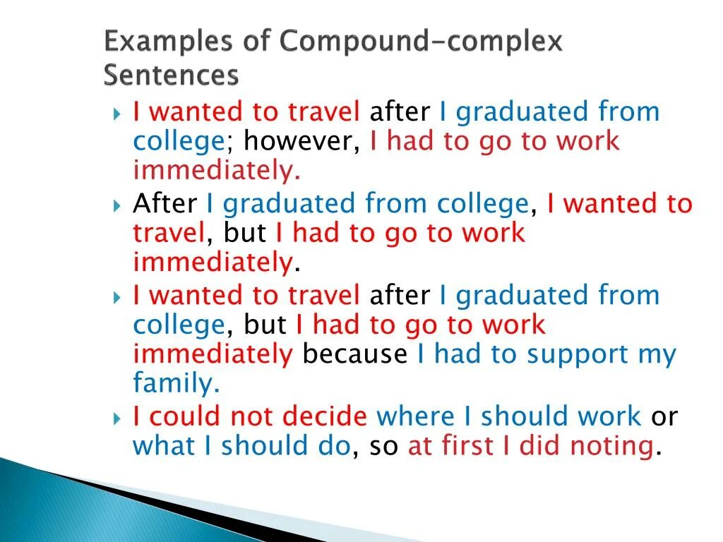 One word sentences examples. Complex and Compound sentence examples. Compound and Complex sentences. Compound Complex Compound-Complex. Complex sentence examples.