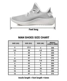 Размерная сетка yeezy