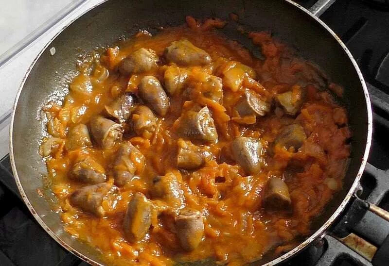 Рецепт подлива с сердечками