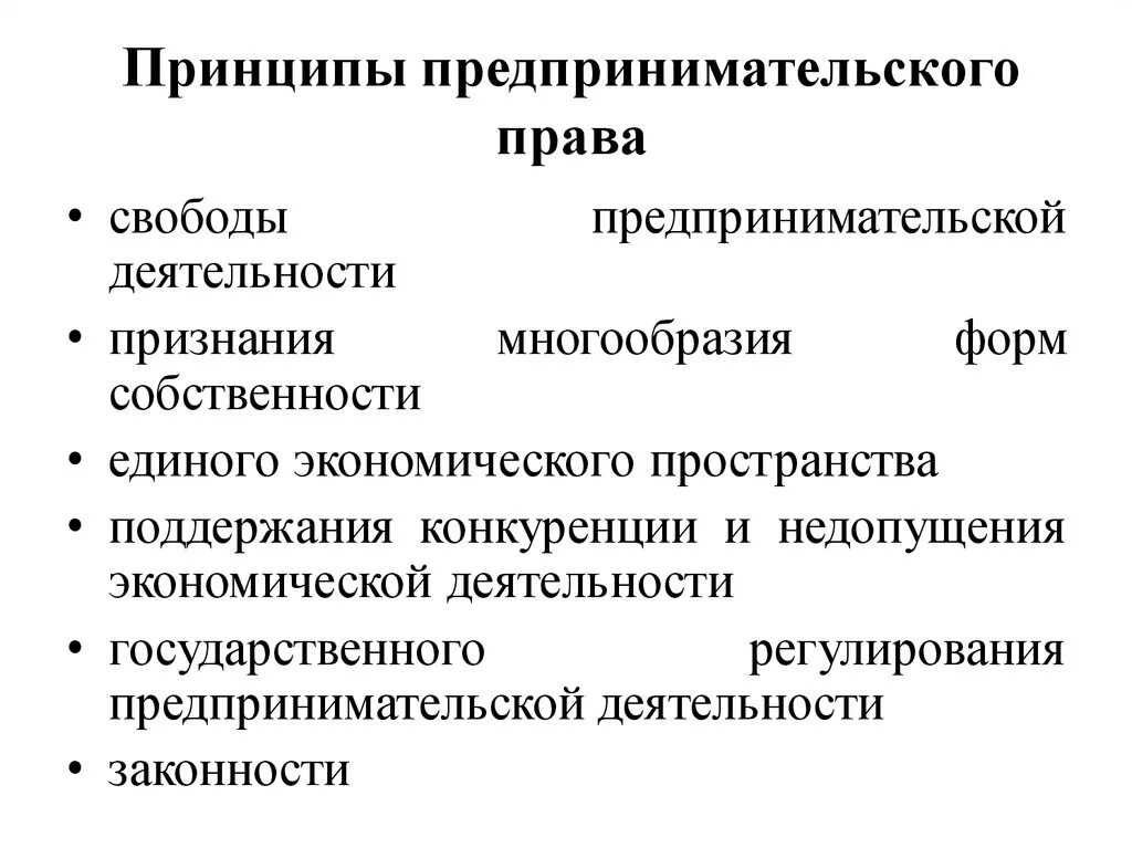 Принципы предпринимательской деятельности схема. Предпринимательское право относится к частному