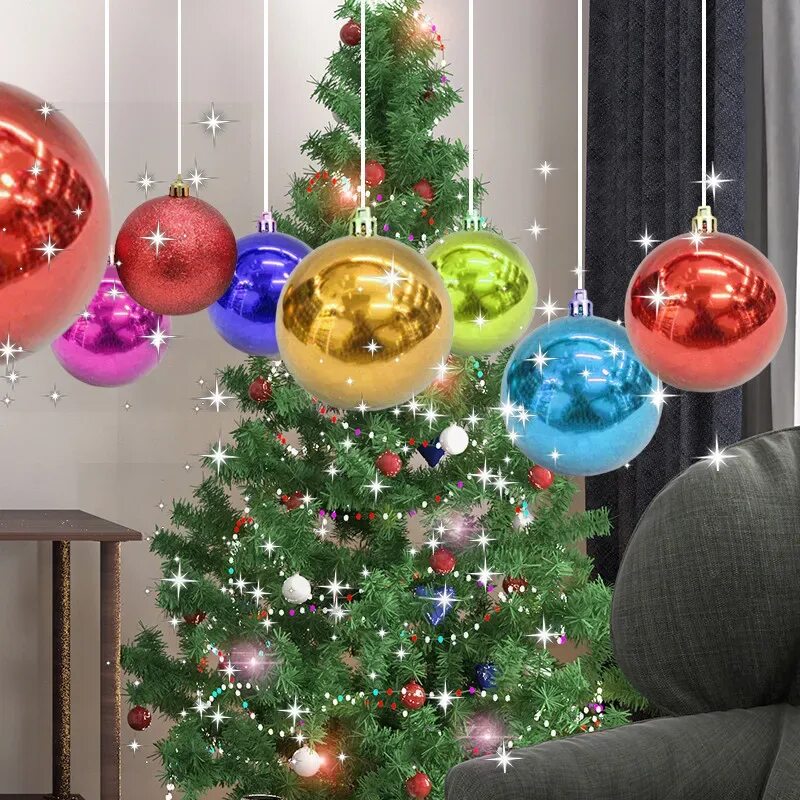 Сколько шариков на елку. Елка с шарами. Красивая елка с шарами. Большие шары на елку. Елка с разноцветными шарами.