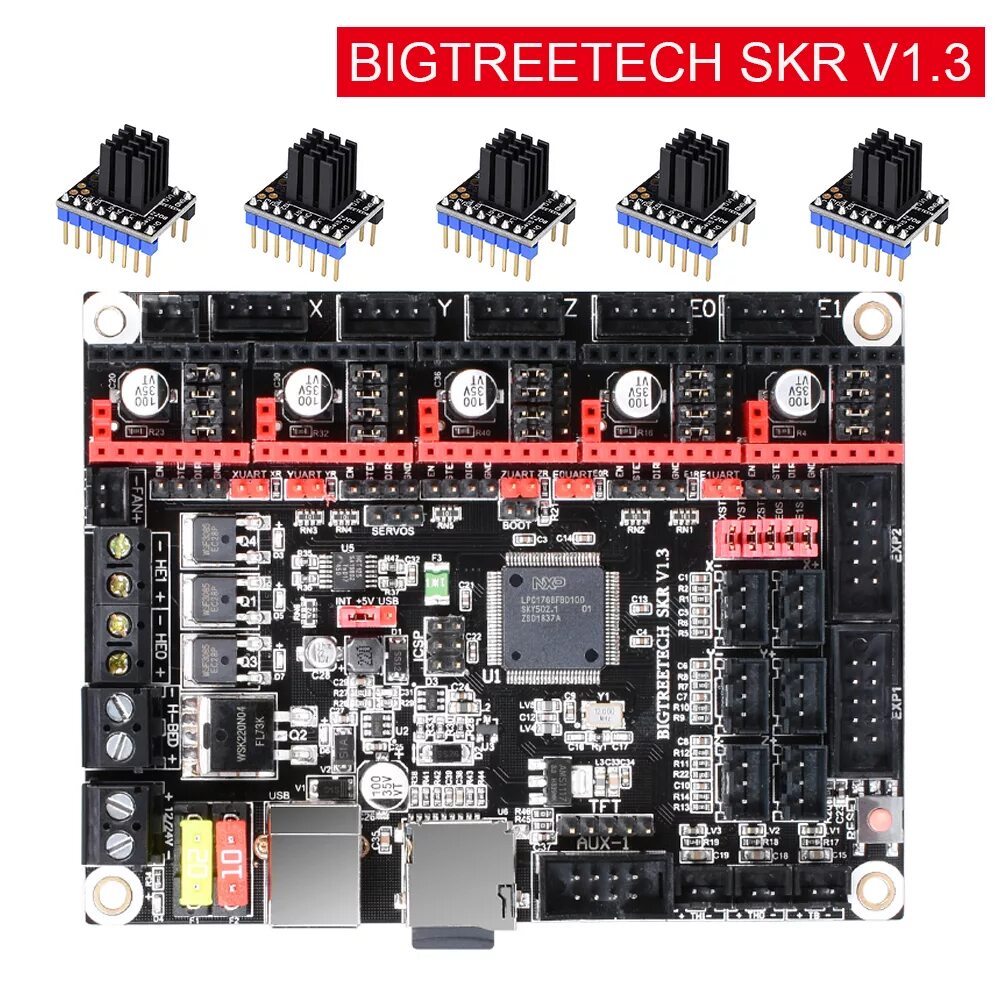 Bigtreetech. Плата skr v1.3. bigtreetech skr v1.3. skr 1.3 tmc2209 uart. skr 1.3 tmc2209.