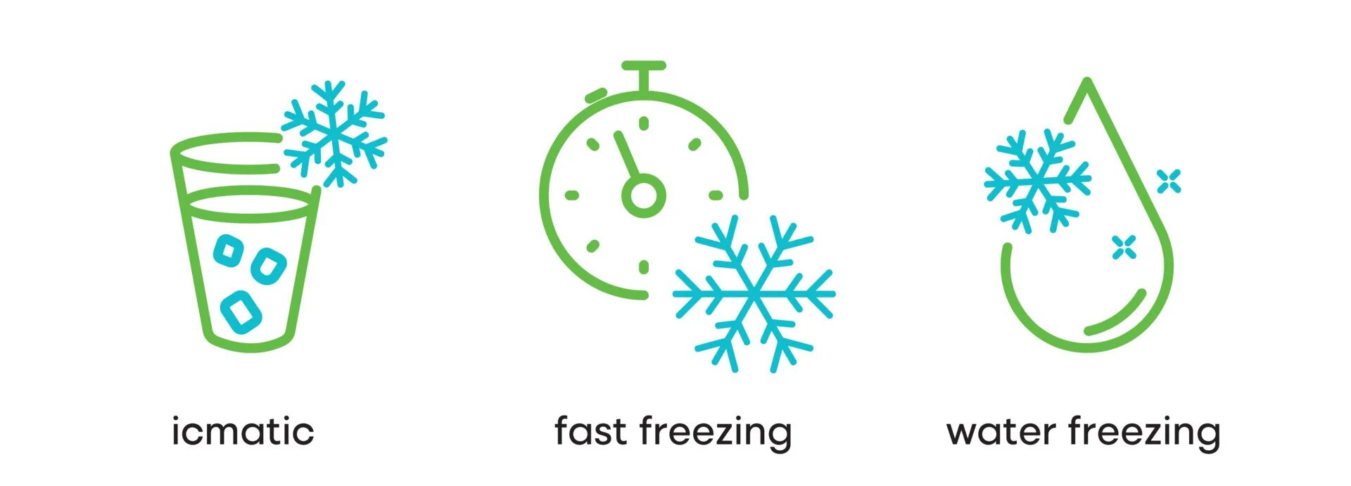 Fast freezing icon. 32х32 Water_point icon. Fast freezing