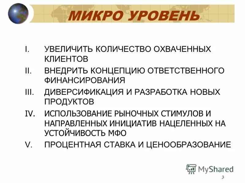 Микро показатели