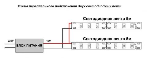 Схема подключения светодиодных модулей