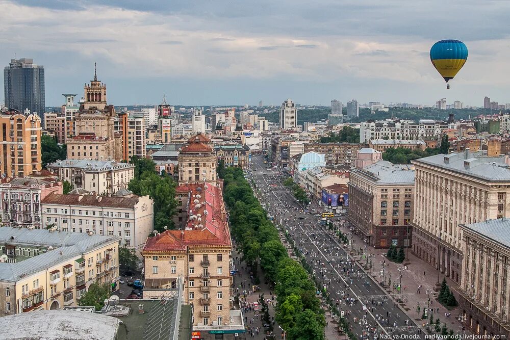 Ukraine. Киев столица Украины. Украина столица Крещатик. Киев центр города. Крещатик с высоты.