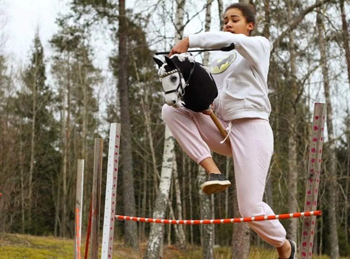 Соревнования на конях на палке. Вид спорта с палкой. Спортивные соревнования конь на палке. Хоббихорс спорт. Хоби хорсинг что это