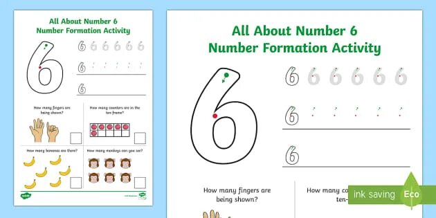 A number или the number. Numbers formation. 6. write the numbers.. number 6 writing. number six.