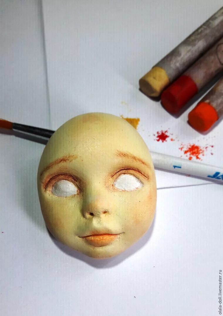 Роспись кукольного лица. Расписанные кукольные лица из пластика. Куклы из подимернойглины. Лицо куклы пластика. Кукла из самозатвердевающего пластика мастер класс.