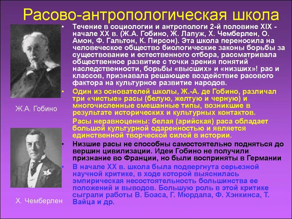 Направление течение школа. Расово-антропологическая школа. Расово-антропологическая школа в социологии. Расово-антропологическая школа в культурологии. Антропологическая школа представители.