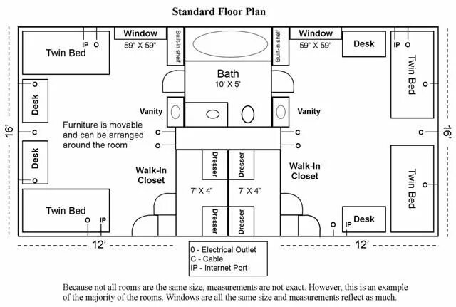Student dormitory Floor Plan. План Твин. Floor Plan for little Market. Location Floor Plan.