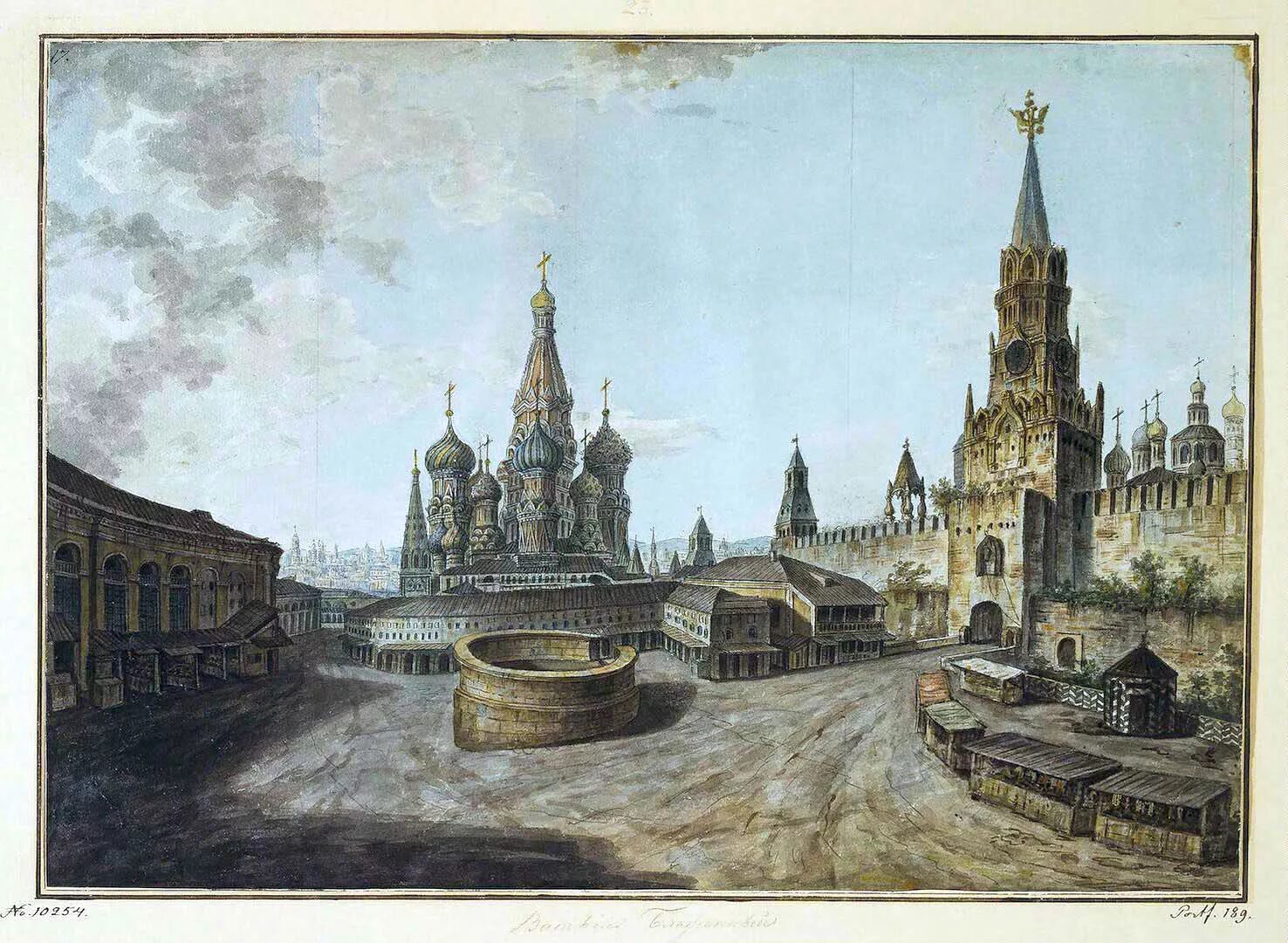 Храм Василия Блаженного в 1812 году.