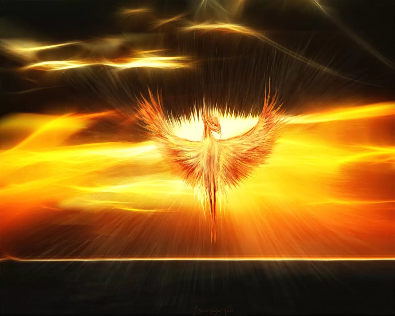 птицы в небе. дракон ветра. сказочная птица. огненные крылья. феникс небеса.