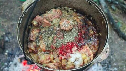 Тушить мясо в казане