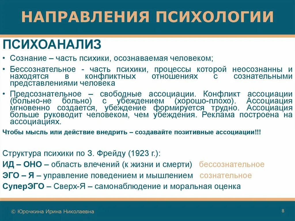 Направления психологии. Основные направления психологии. Направления современной психологии. Современные направления психологической науки.