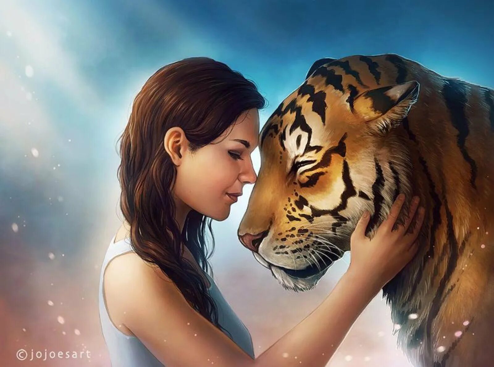 Мужчина коза женщина тигр. Тигр и девушка. Красивая девушка с тигром. Девушка с тигром картинки. Девушка тигр арт.