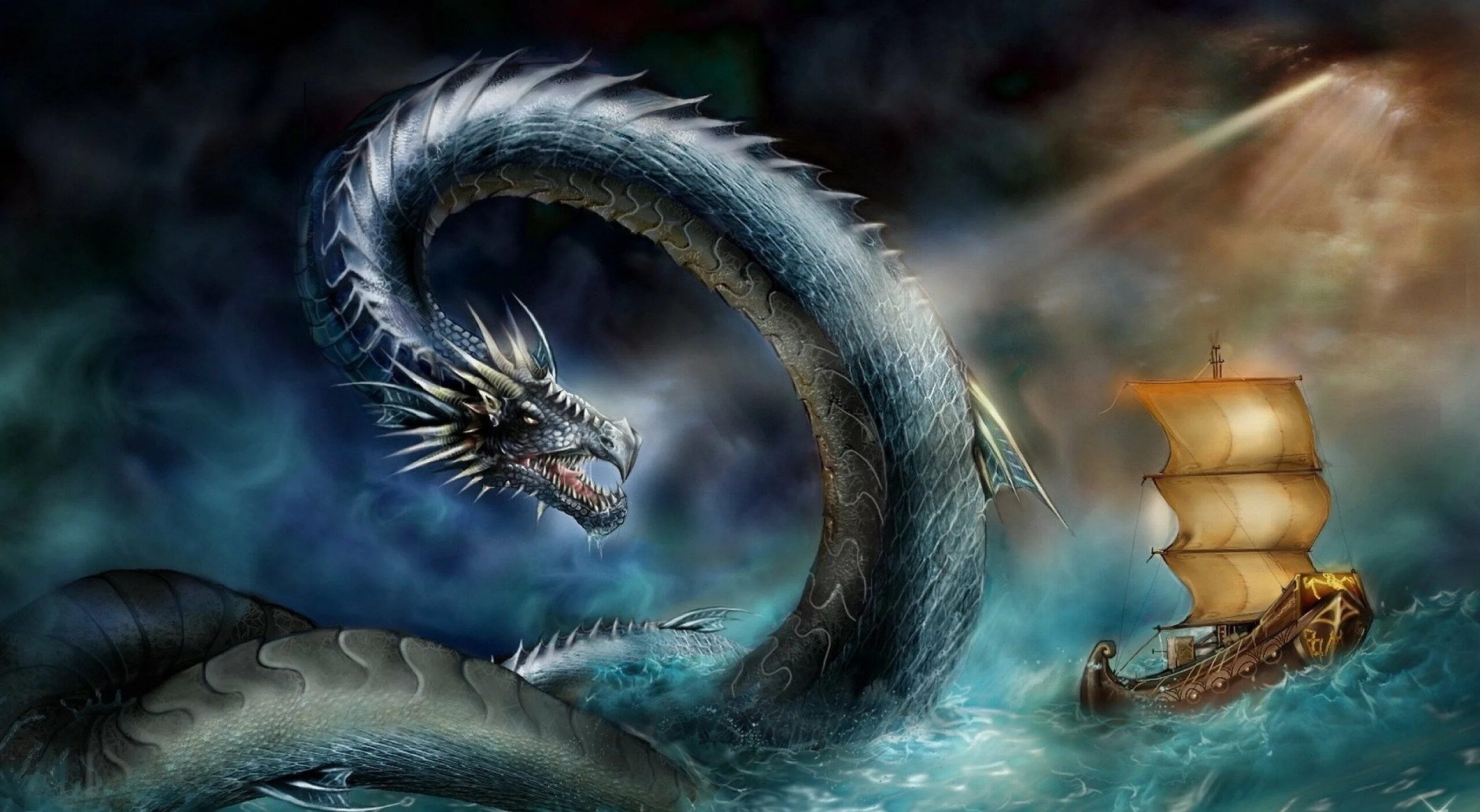Чудовищный змей 8. Рюдзин дракон. Ёрмунганд морской змей. Морской дракон (Draco Marinus).
