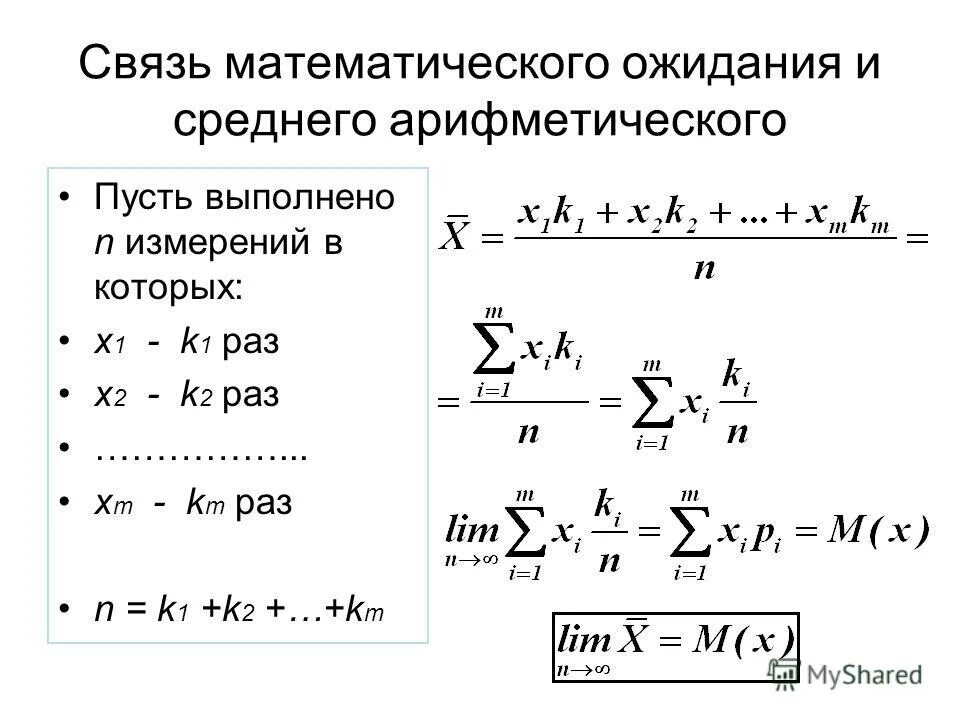 Математическое ожидание частоты