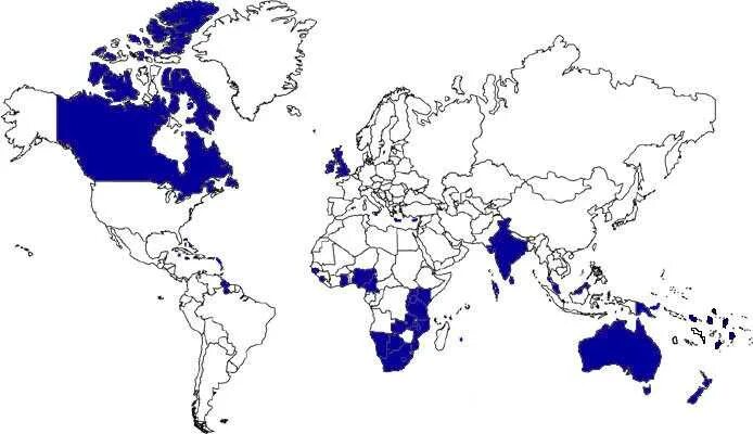 Содружество какие страны входят. Содружество государств Великобритании карта. Содружество наций Великобритании карта. Британское Содружество наций 1931.