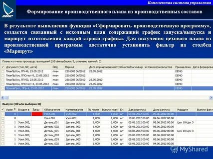 Система производственных программ